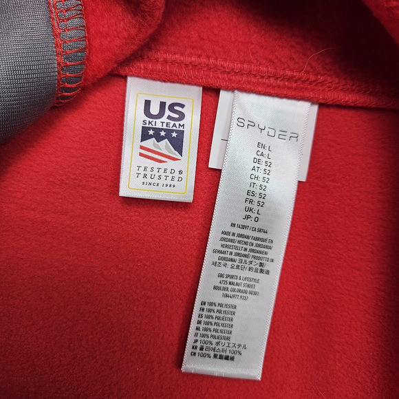 Spyder Bandit Fleece Jacket 205026 Mens L Outdoor Full Zip Sweater US Ski Team - Picture 9 of 16